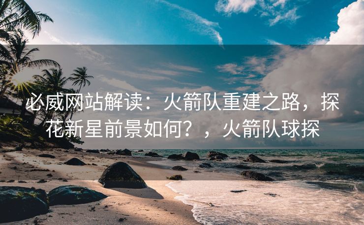 必威网站解读：火箭队重建之路，探花新星前景如何？，火箭队球探  第2张